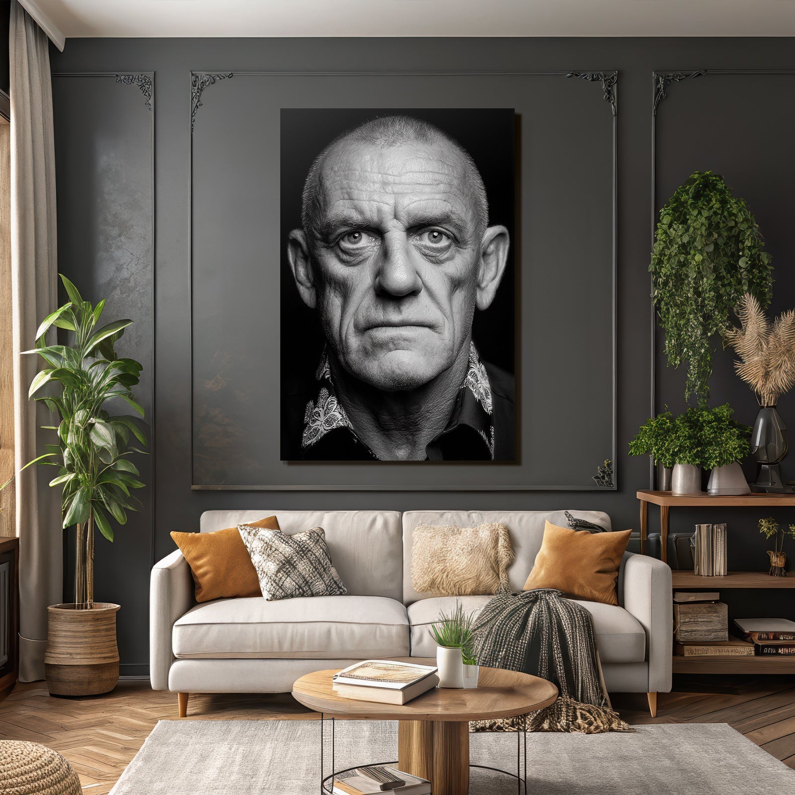 Mann Portrait Serie Schwarz Weiss