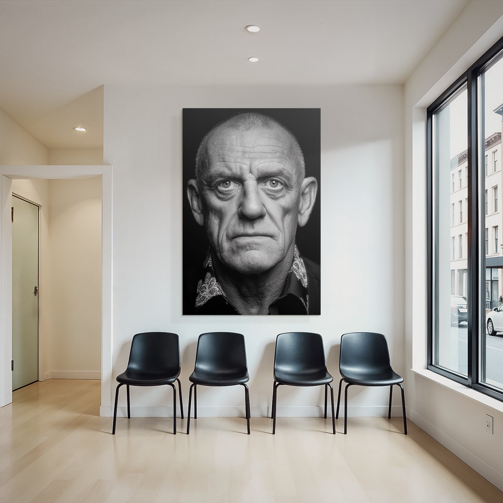 Mann Portrait Serie Schwarz Weiss