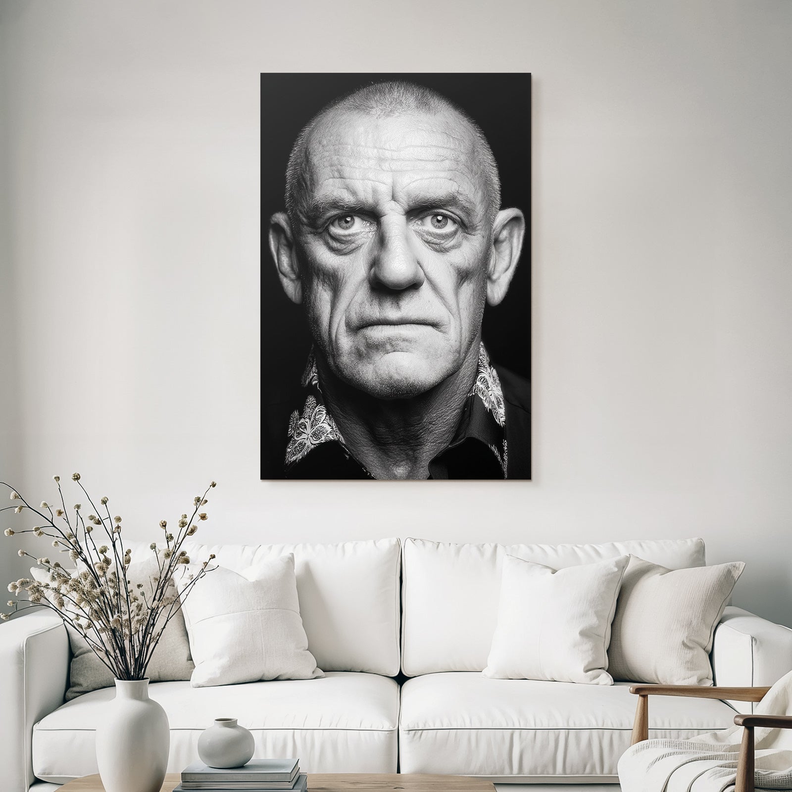 Mann Portrait Serie Schwarz Weiss