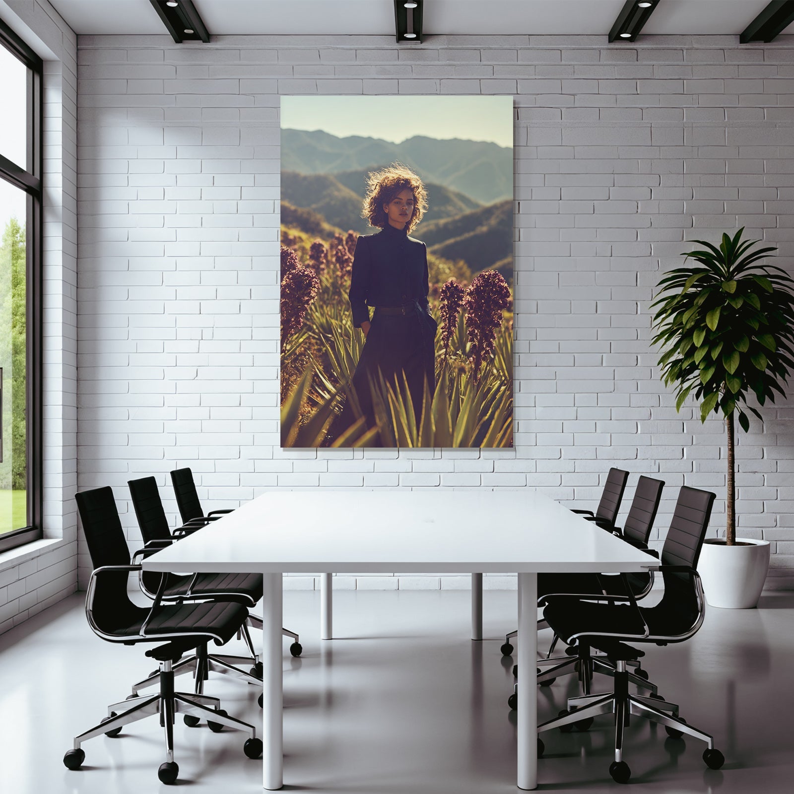 Modische Fotografie Person In Stilvoller Kleidung Bei Sonnenuntergang Mit Natur Hintergrund