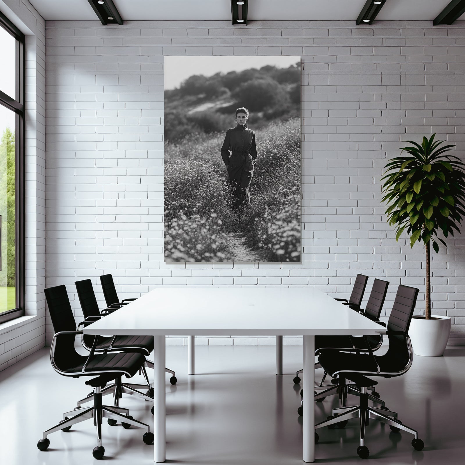 Modus Ausdruck Im Feld Mit Blumen Und Licht