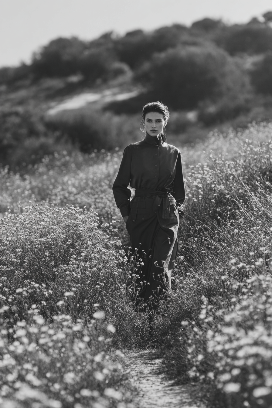 Modus Ausdruck Im Feld Mit Blumen Und Licht | Portraets | Menschen und Emotionen