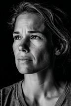 Nachdenkliches Porträt In Schwarz Weiss | Portraets | Menschen und Emotionen
