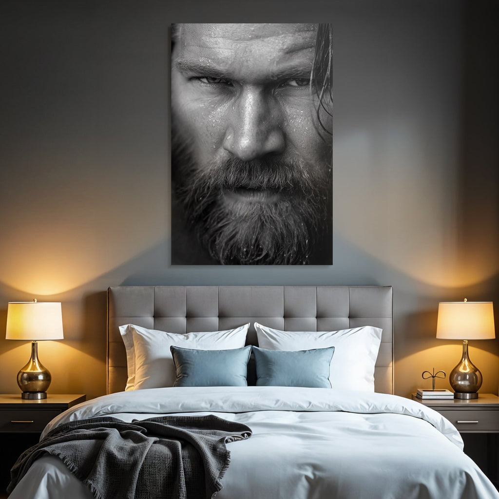 Nahaufnahme Monochrom Portrait Eines Mannes