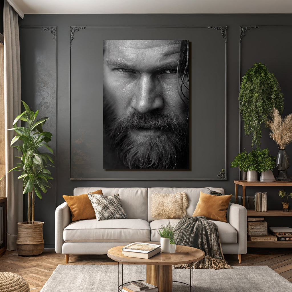 Nahaufnahme Monochrom Portrait Eines Mannes