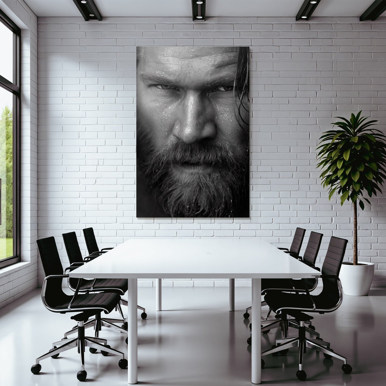 Nahaufnahme Monochrom Portrait Eines Mannes