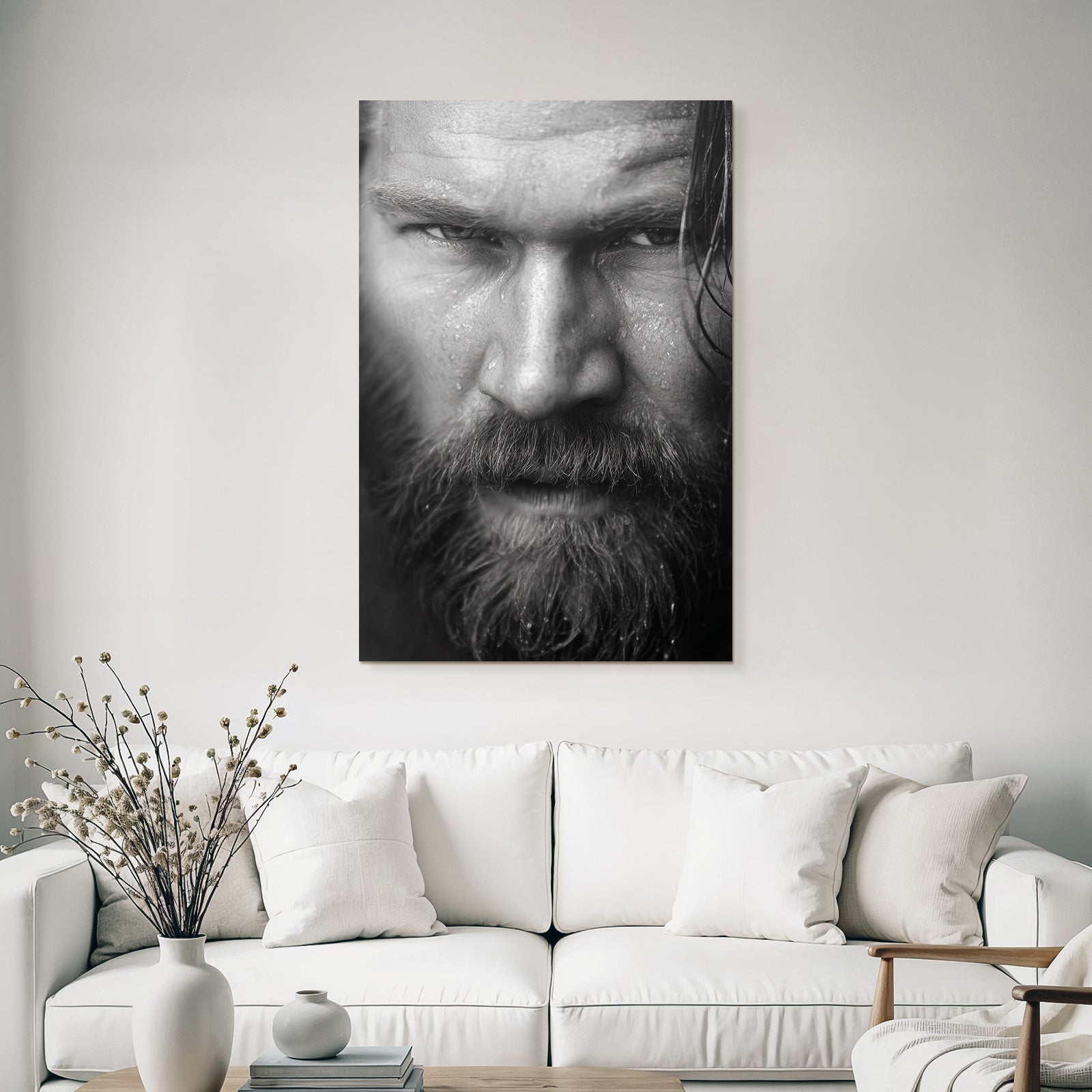 Nahaufnahme Monochrom Portrait Eines Mannes