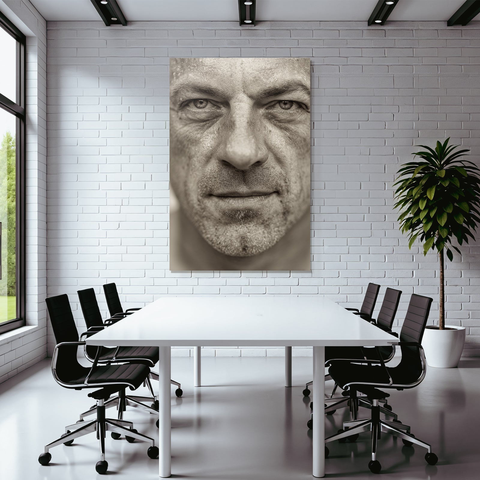 Nahaufnahme Portrait Mann Hauttextur Ausdruck