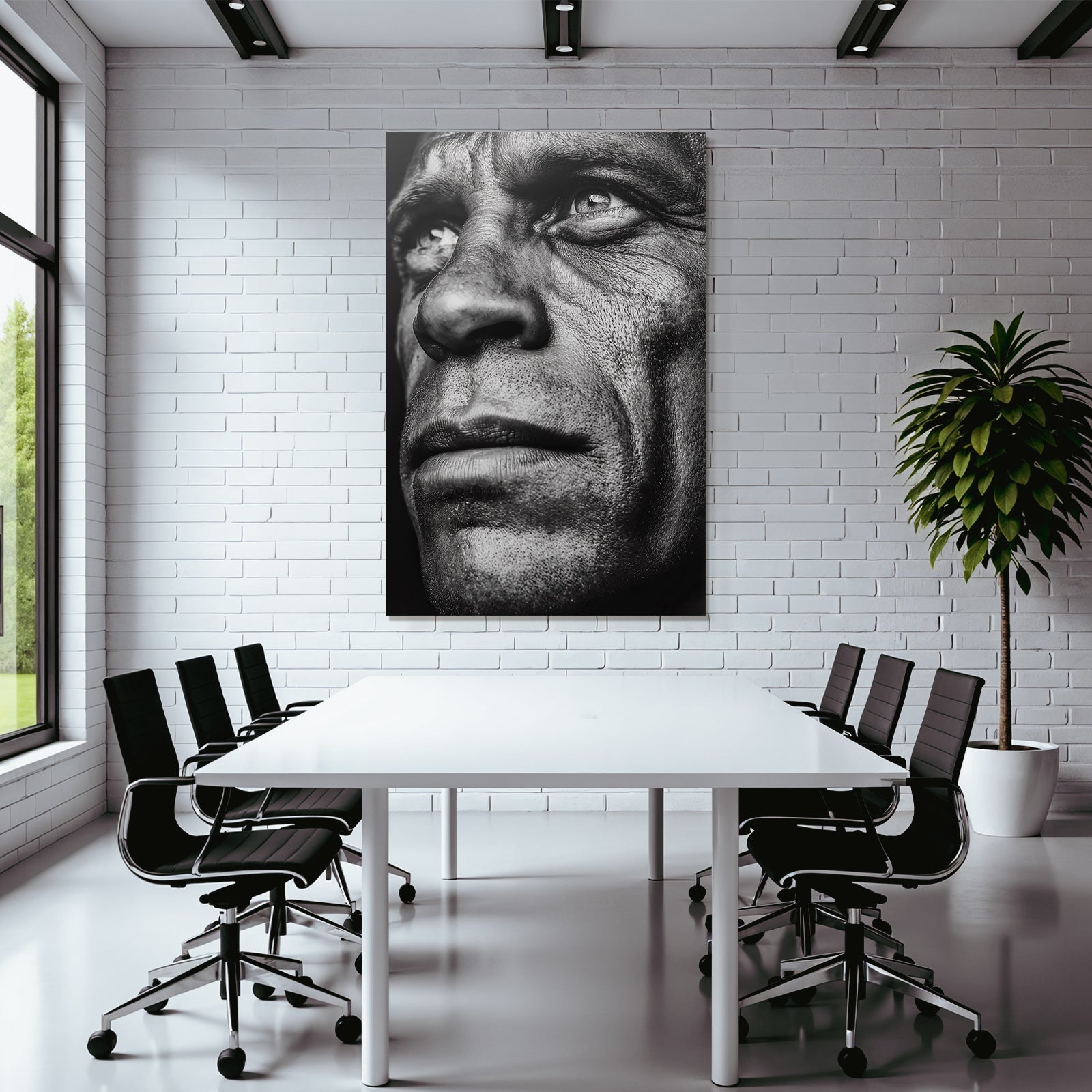 Nahaufnahme Portrait Sw Gesicht Detailbeleuchtung Drama