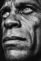 Nahaufnahme Portrait Sw Gesicht Detailbeleuchtung Drama | Portraets | Menschen und Emotionen