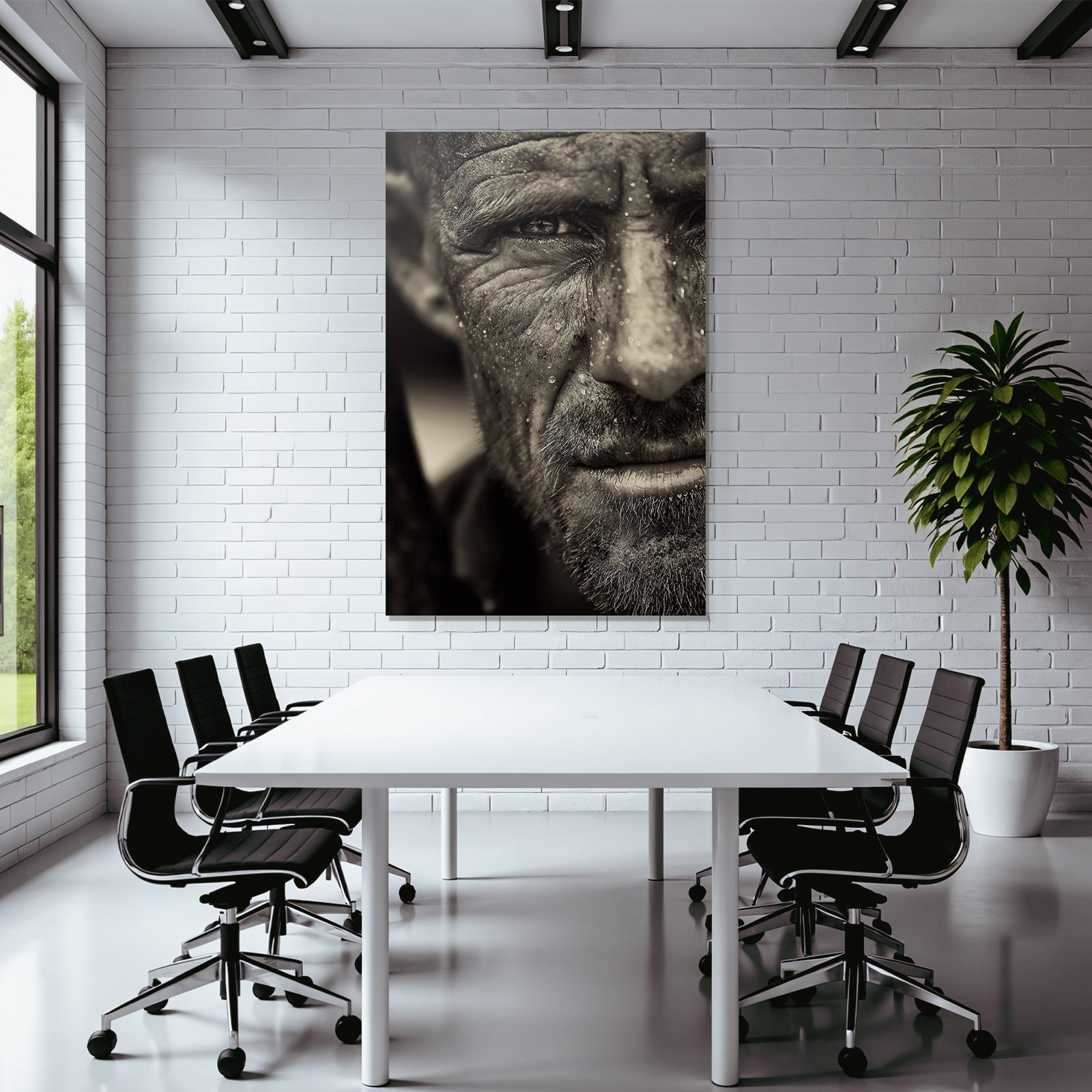 Wetterlicher Mann Portrait Ausdruck Von Alter Und Emotionen