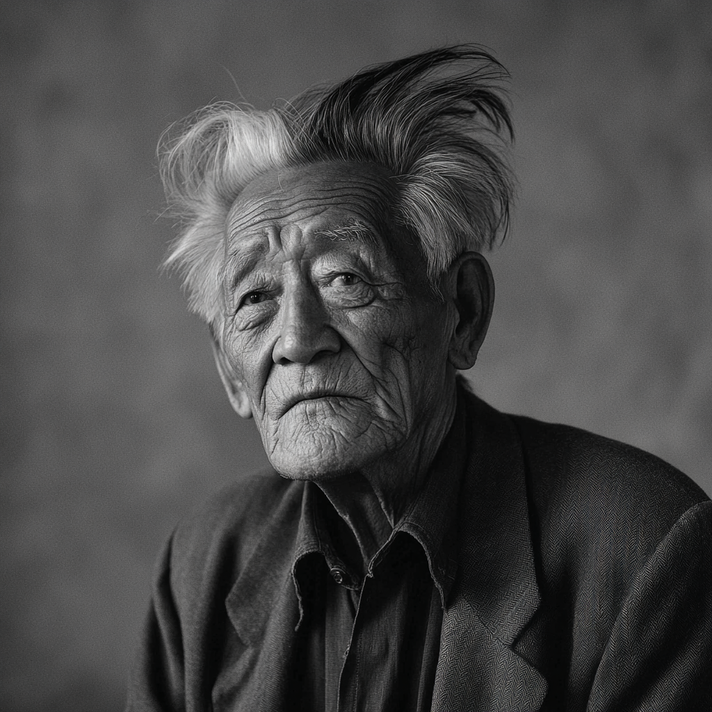 Altmodischer Portrait Erdolter Individüller Nachdenklicher Ausdruck | Portraets | Menschen und Emotionen