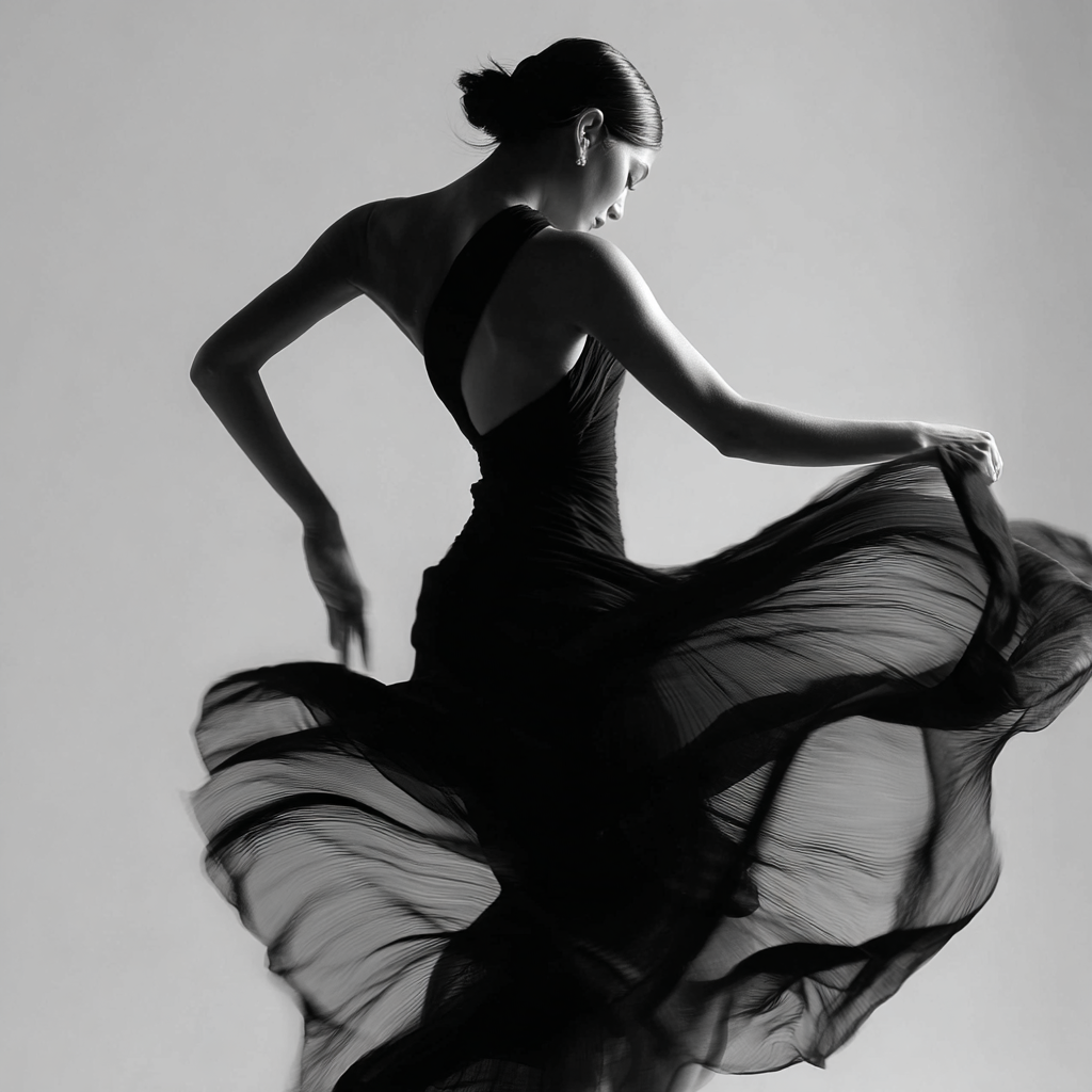 Flussiges Kleid Grazie Eleganz | Portraets | Menschen und Emotionen