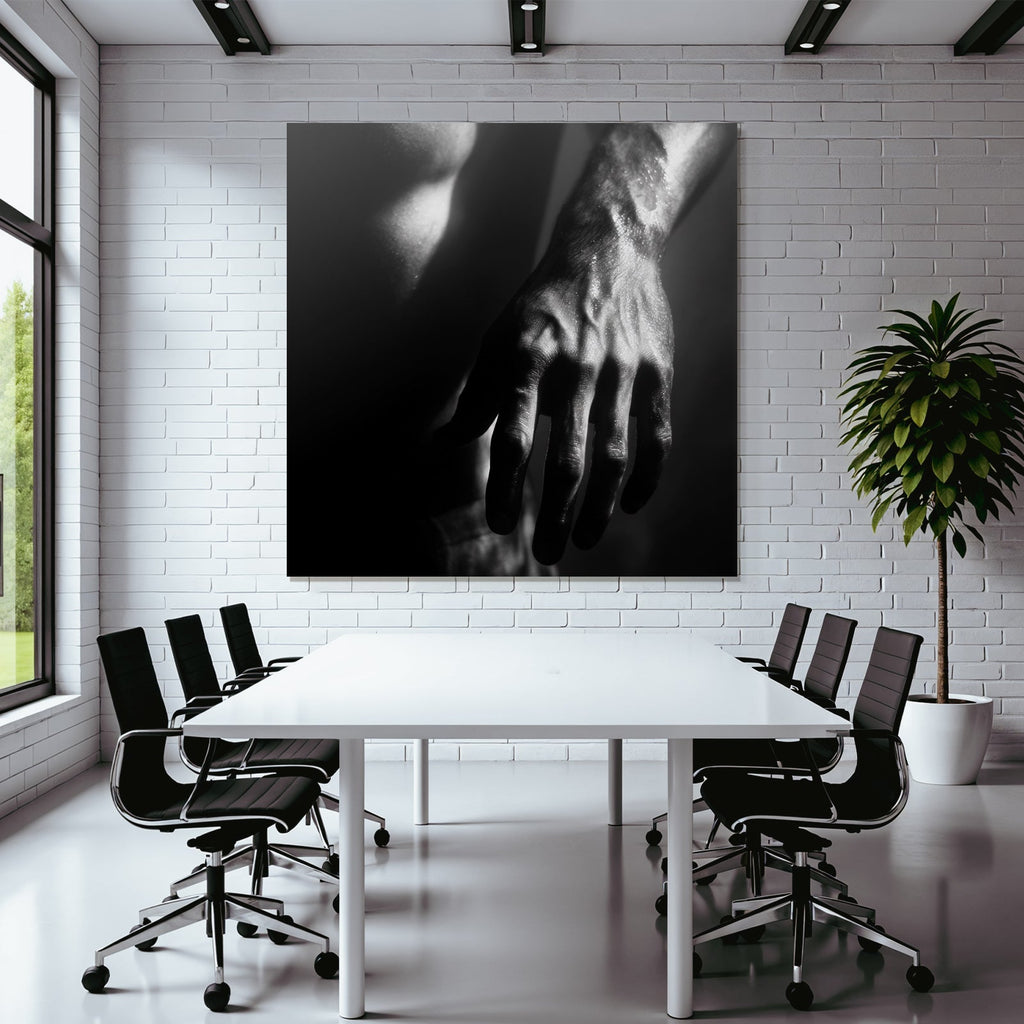 Hand Detail Schwarz Und Weiss Nahaufnahme Kunstvolles Hand Anatomie