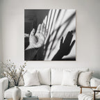 Hand Schatten Wand Schwarz Weiss Bild