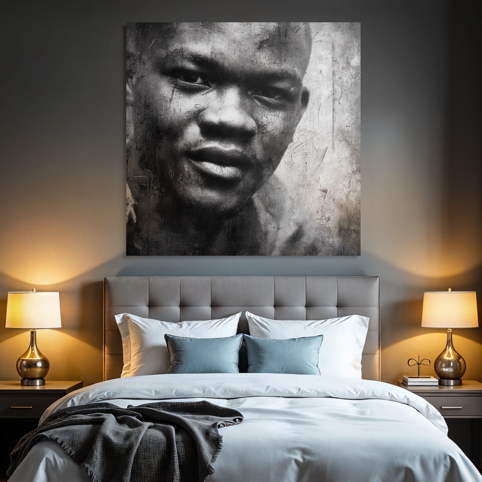 Nahaufnahme Kunstvolles Portrait Person Schwarzweiss Textur Emotion