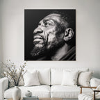 Nahaufnahme Portrait Eines Mannes Im Profil Schwarz Weiss