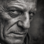Naheaufnahme Highkontrast Portrait Eines Gesichts | Portraets | Menschen und Emotionen