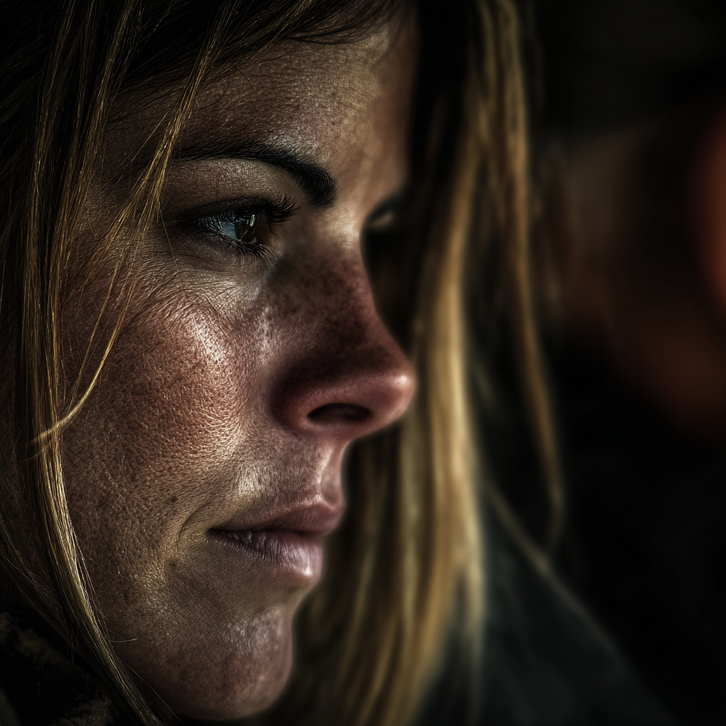 Naheaufnahme Profil Langes Hair Gesichtszüge Ausdruck | Portraets | Menschen und Emotionen