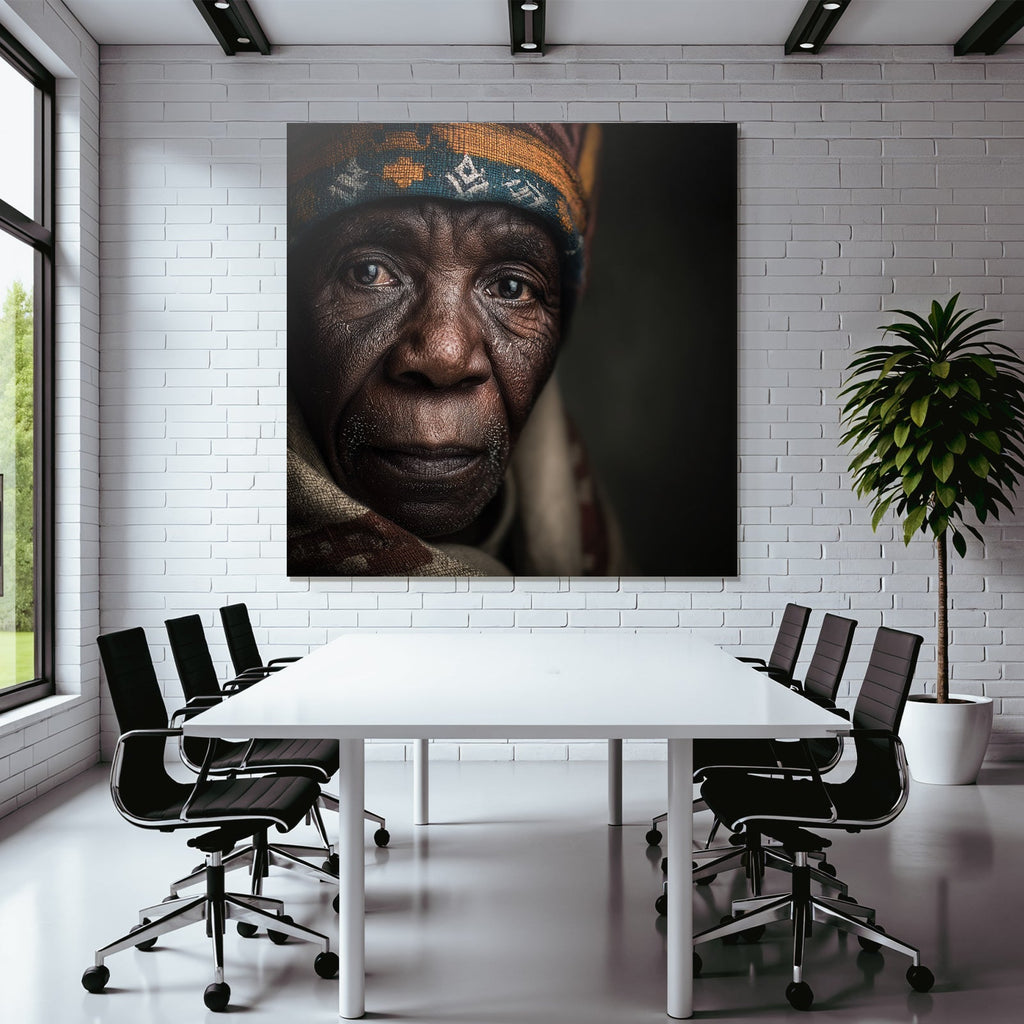Portrait Einer Person Mit Distinkten Merkmale