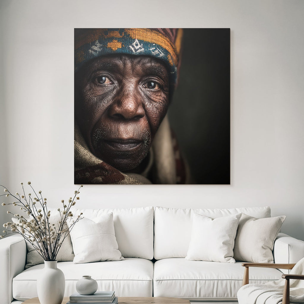 Portrait Einer Person Mit Distinkten Merkmale