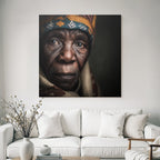 Portrait Einer Person Mit Distinkten Merkmale