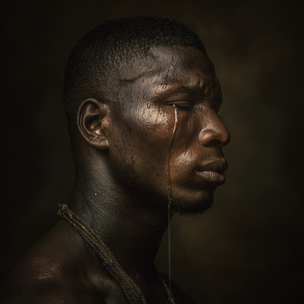 Portrait Eines Mannes Mit Ernster Miene Dramatische Beleuchtung | Portraets | Menschen und Emotionen