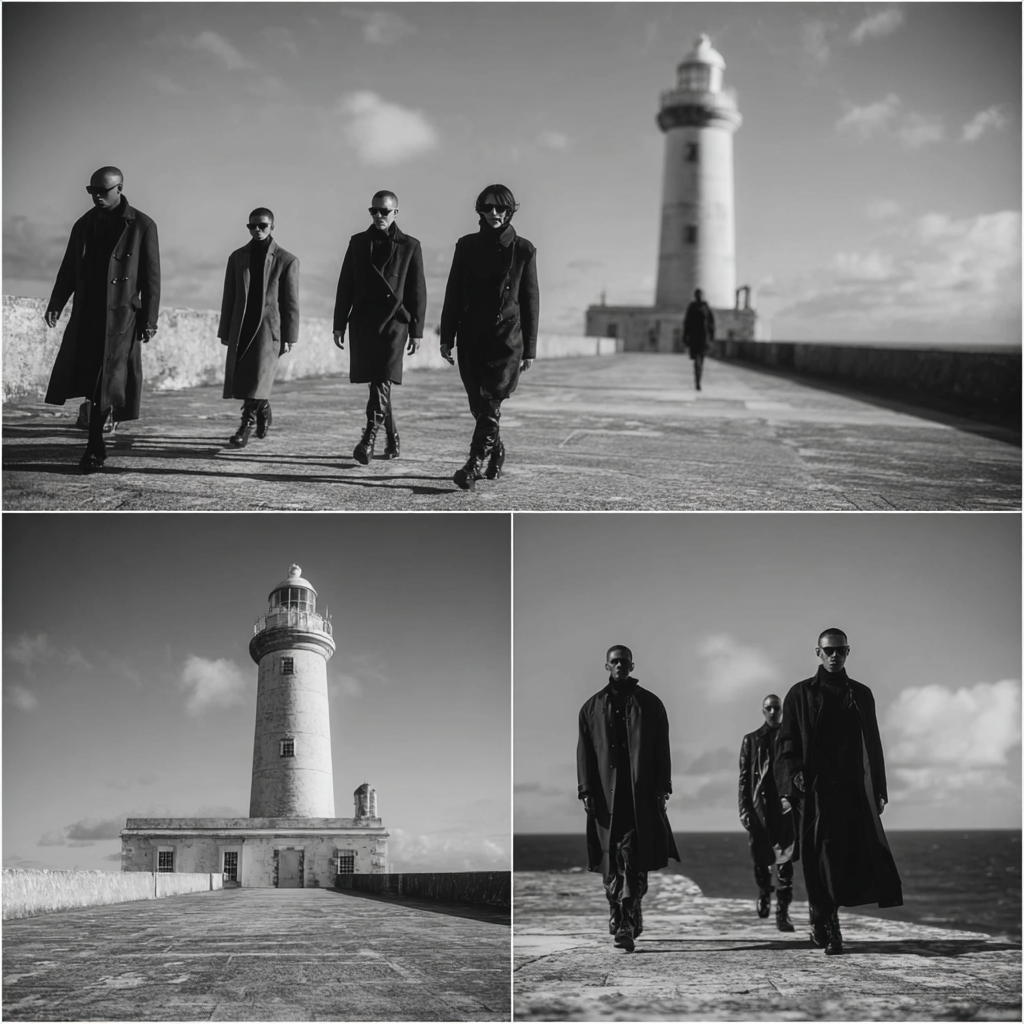 Schwarz Und Weiss Fotografien Von Vier Personen Am Leuchtturm Pfad | Portraets | Menschen und Emotionen