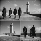 Schwarz Und Weiss Fotografien Von Vier Personen Am Leuchtturm Pfad | Portraets | Menschen und Emotionen