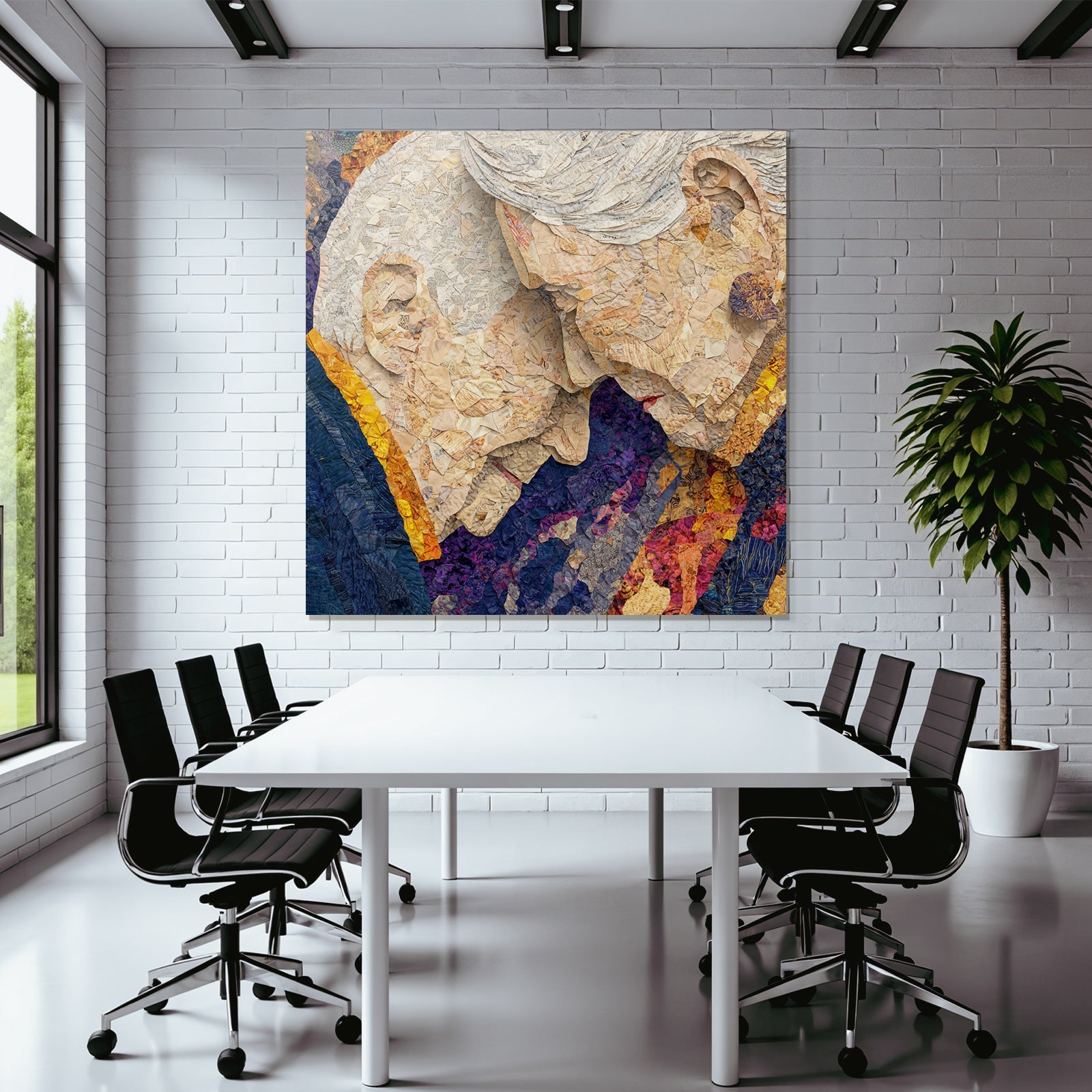 Zwei Figuren In Intimer Verbindung Kunst Collage