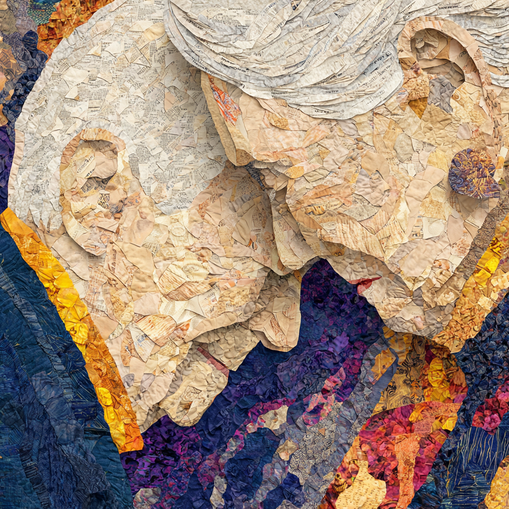 Zwei Figuren In Intimer Verbindung Kunst Collage | Portraets | Menschen und Emotionen