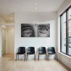 Nahaufnahme Von Augen Einer Person In Schwarz Weiss Mit Hautdetails