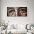 Nahaufnahme Von Augen Und Haut Mit Freckles Und Falten