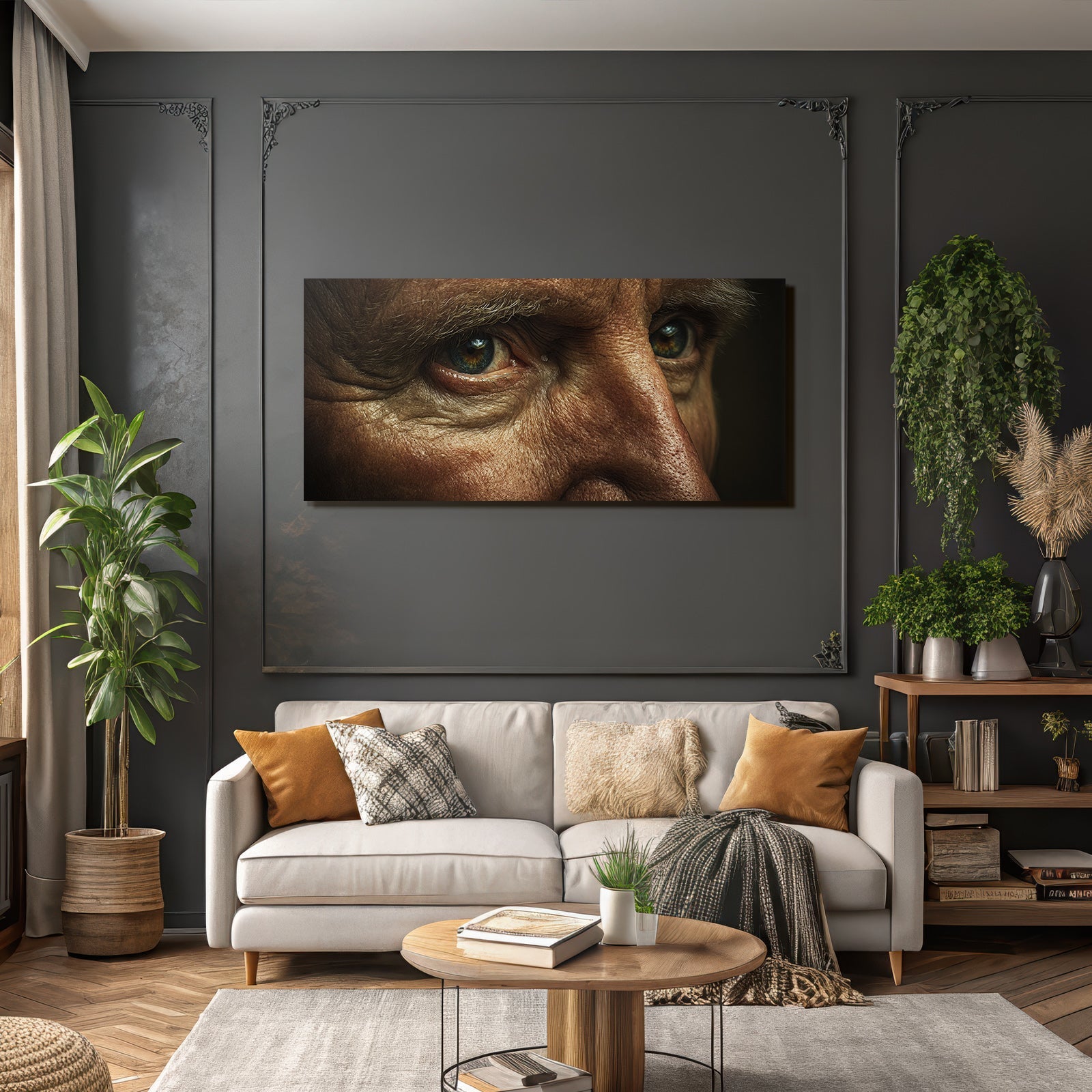 Alter Eindruck Augen Detail Wrinkles Hauttextur