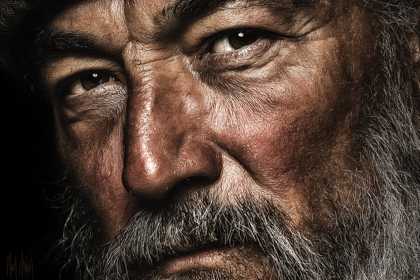 Alter Mann Portrait Intensive Ausdruck Mit Bart | Portraets | Menschen und Emotionen