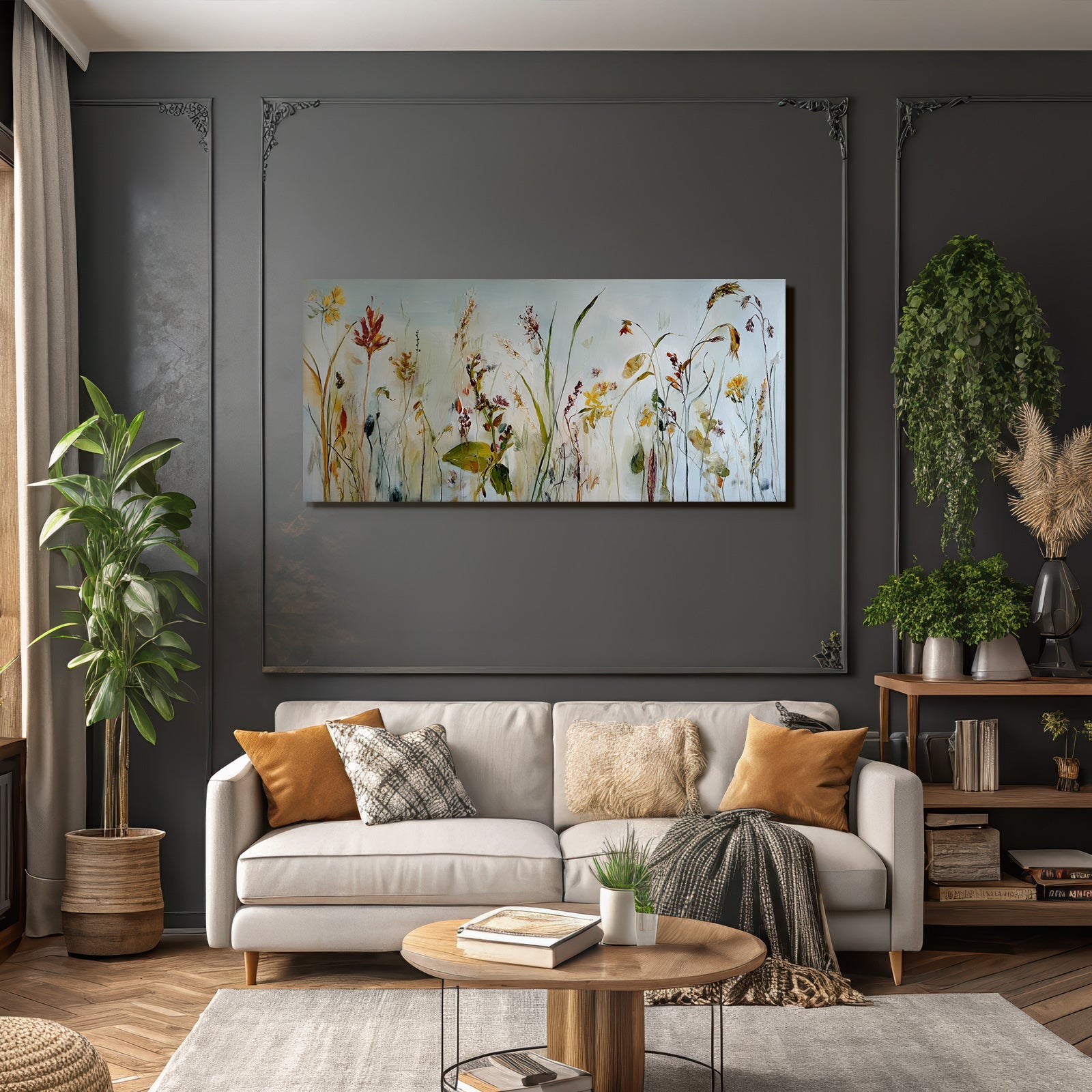 Blumen Im Abstrakten Stil Mit Bunten Farben