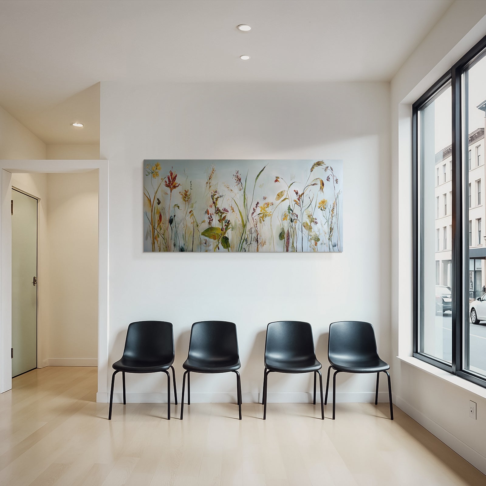 Blumen Im Abstrakten Stil Mit Bunten Farben