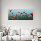 Feld Der Mohnblumen Orange Petalien Traumhafte Atmosphare