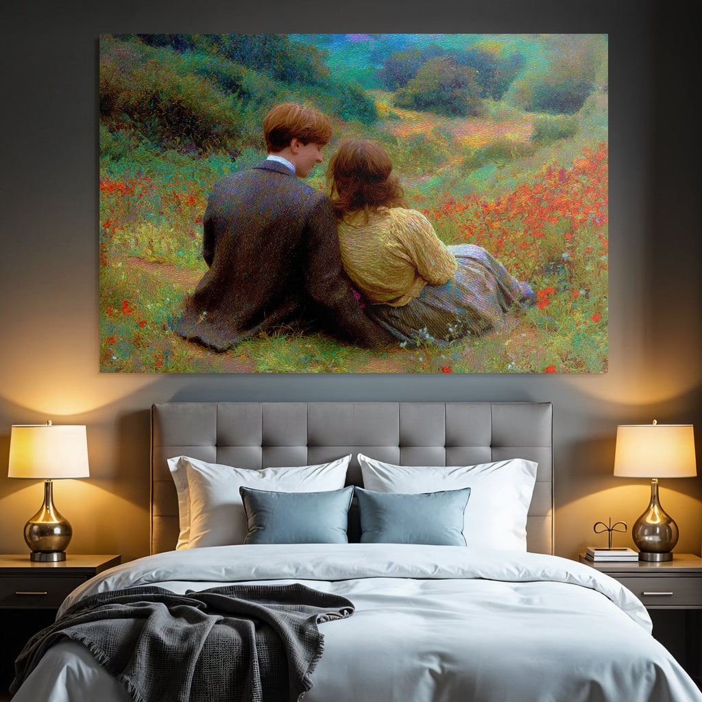 Friedliche Momente Im Blumenfeld Impressionismus