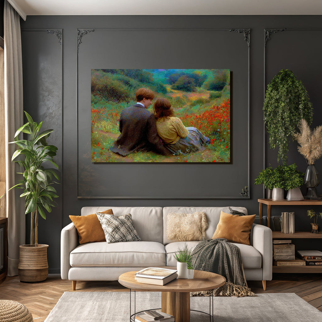Friedliche Momente Im Blumenfeld Impressionismus