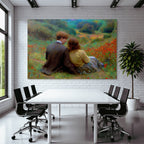Friedliche Momente Im Blumenfeld Impressionismus