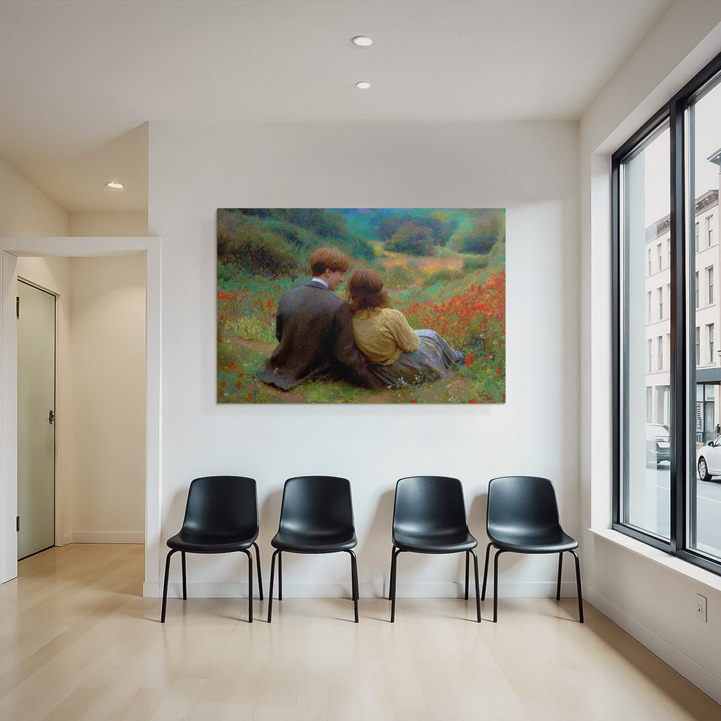 Friedliche Momente Im Blumenfeld Impressionismus