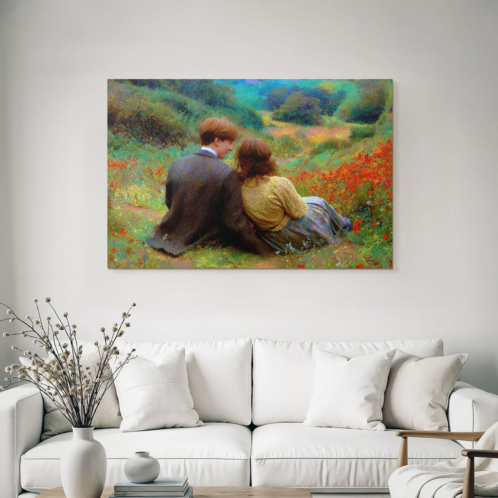 Friedliche Momente Im Blumenfeld Impressionismus