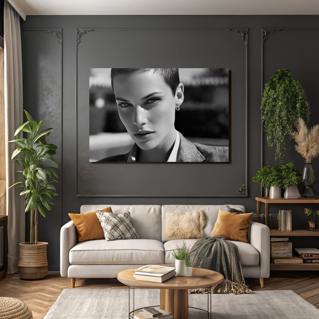 Kurzhaariges Portrait Mit Ausdruck Starken Gesichtszügen