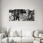 Mode Und Natur In Schwarz Und Weiss Mit Aktivität Und Portrait