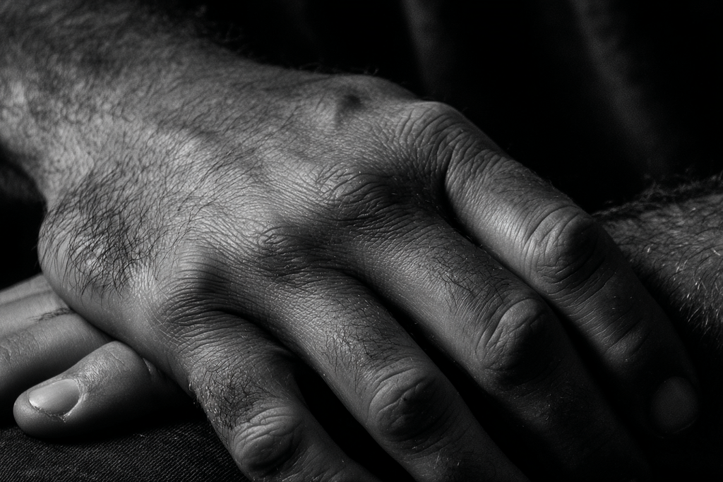 Nahaufnahme Der Hände In Schwarz Und Weiss | Portraets | Menschen und Emotionen
