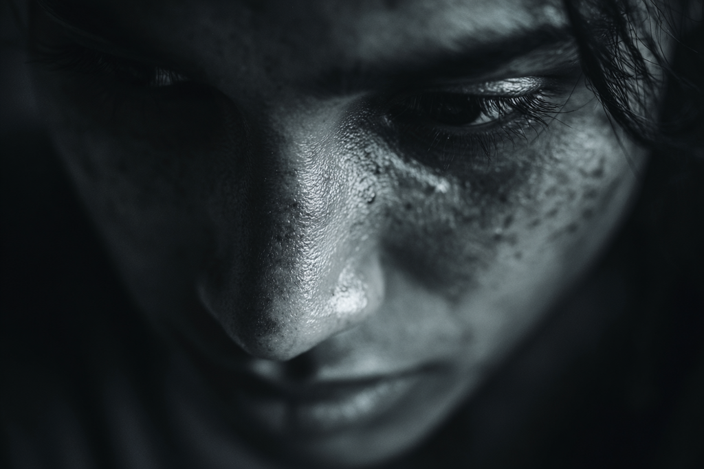 Nahaufnahme Monochrom Portrait Des Gesichts | Portraets | Menschen und Emotionen