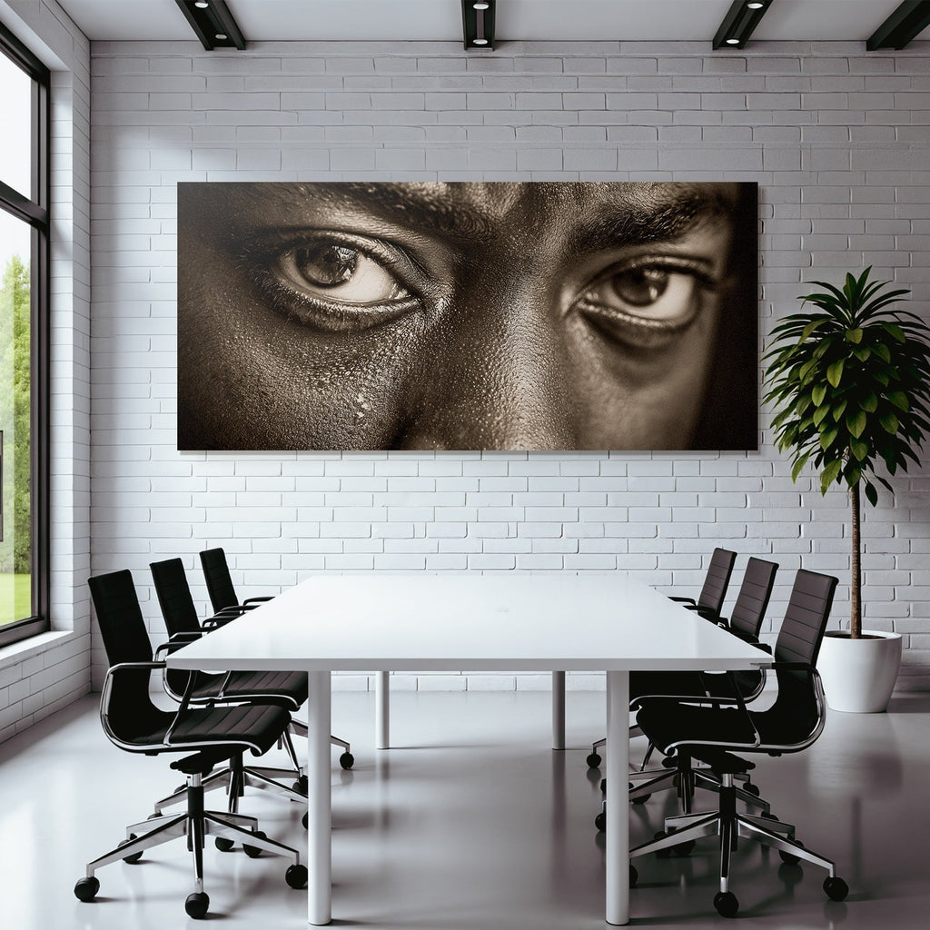 Nahaufnahme Portrait Augen Sepian Ton Vintage Ästhetik