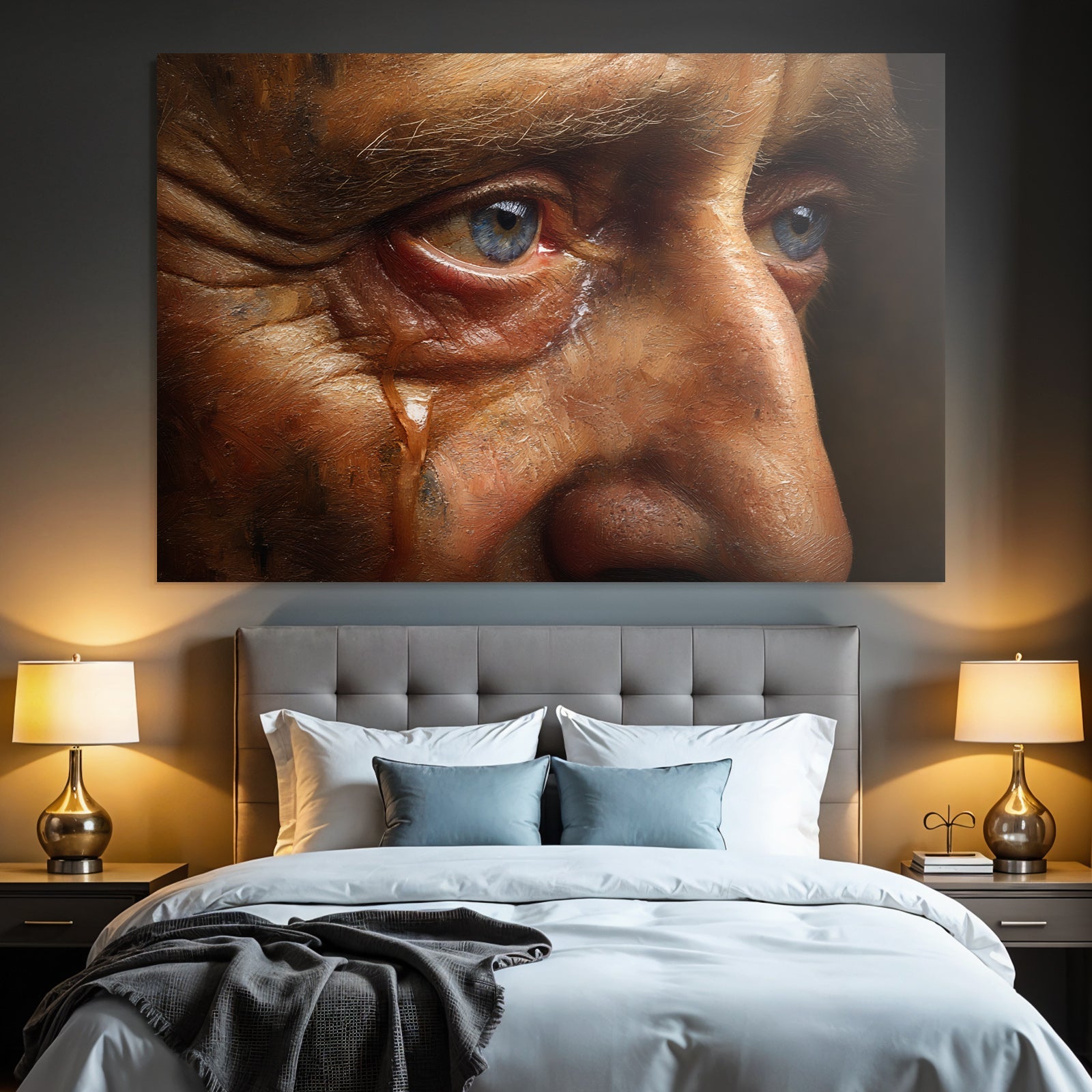 Nahaufnahme Portrait Eines Auges Mit Senkt Und Kunststil