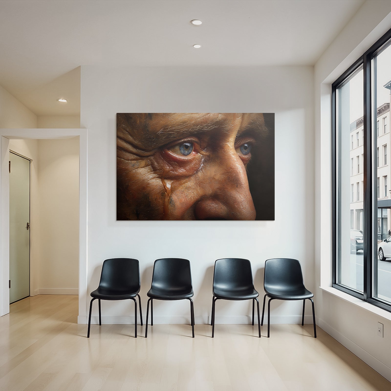 Nahaufnahme Portrait Eines Auges Mit Senkt Und Kunststil